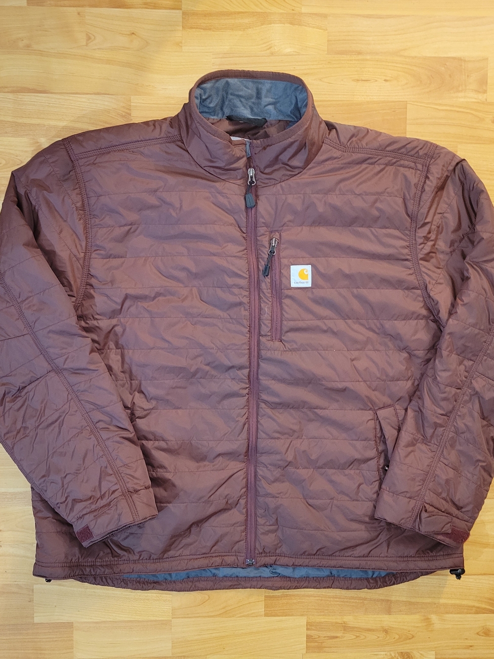 Carhartt Gilliam Lightweight Men's Quilted Insulated Puffer Maroon Jacket, 2XL